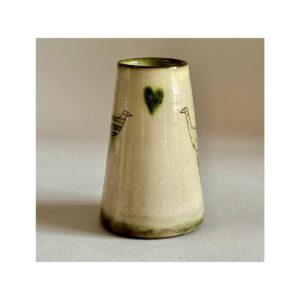 Valentines Pre-Order “Small Vase with Lovebirds” Green