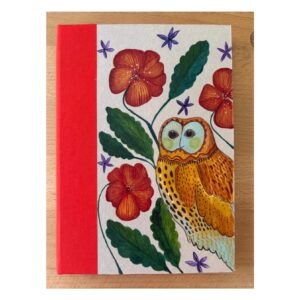 Unruled Journal  Hand painted  OWL No2