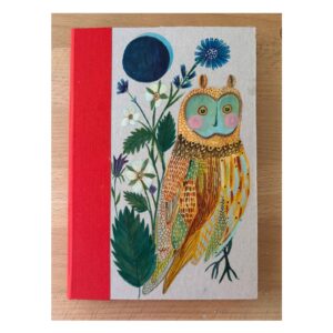 Unruled Journal  Hand painted  OWL No4
