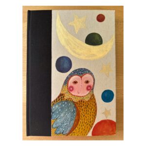 Ruled Journal Hand Painted Cover OWL No6
