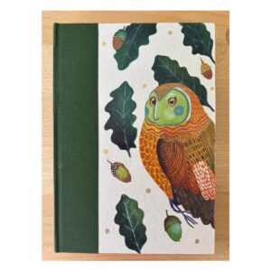 Ruled Journal Hand Painted Cover OWL No5