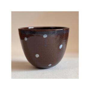Large Spotty Bowl with Blue spots