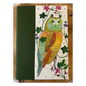 Unruled Journal Hand painted OWL No9