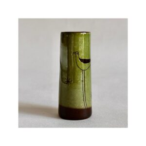 Small Vase “Green Bird with green glaze”