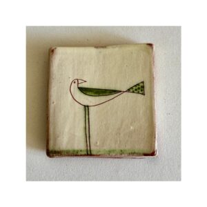Small Tile “Green Bird”
