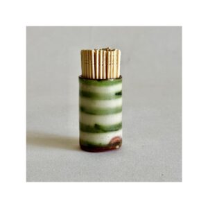 Toothpick Holder “Green Stripes”