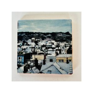 Ceramic Transfer Tile “Hastings Old Town in the Snow”