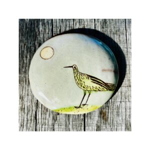 Wall Piece “Green Shank + Moon”