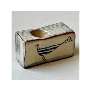 Small Cube Candleholder “Blue Birds”