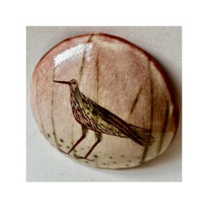 Small Wall Piece “Redshank in Grasses”