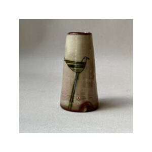 Small Vase “Green Stripey Bird”