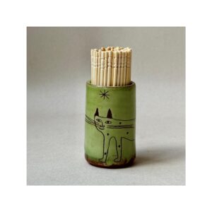 Toothpick Holder “Green Max Cat”