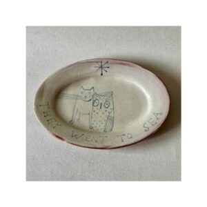 Oval Plate “Owl + Pussycat”
