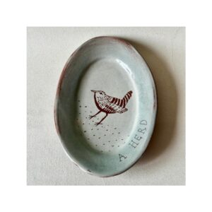 Oval Plate “Wren + A Herd”