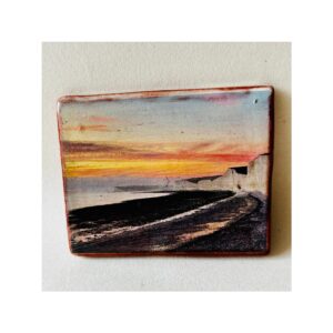 Small Tile 3 “Beachy Head Sunset”