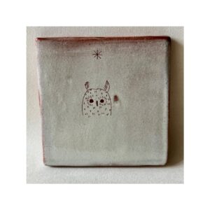 Square Tile 10 “Owl + Star”