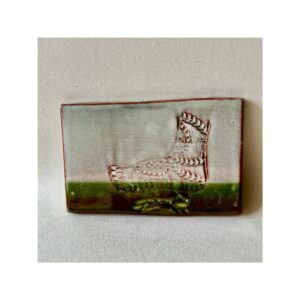 Small Rectangular Tile 14 “Impressed foot and fox”
