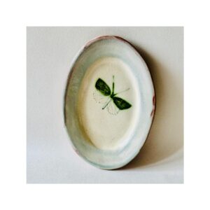 Oval Plate “Scarce Silver Lines Moth”