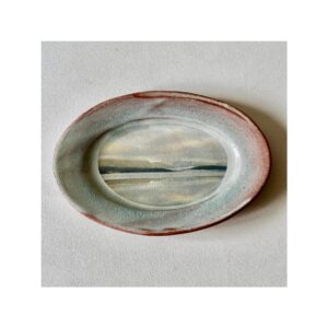 Oval Plate “New Zealand Lake Pukaki in the morning”