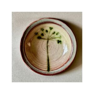 Tiny Wee Dish “Cow Parsley, grey rim”