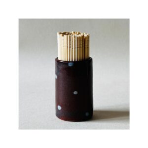 Toothpick Holder “Brown + blue spots”