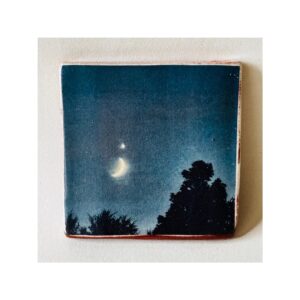 Square Tile 10 “Moon + Venus from my window”