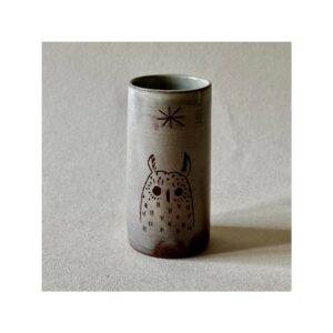 Small Vase “Grey Owl + Star”