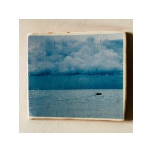 Tile “Row Boat under heavy clouds”