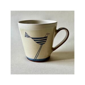 Beaker Cup “Blue Stripey Bird”