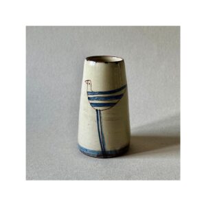 Small Vase “Blue Stripey Bird”