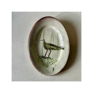 Oval Plate “Redshank + Grasses”