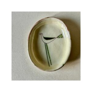 Small Oval Dishes “Green Bird”