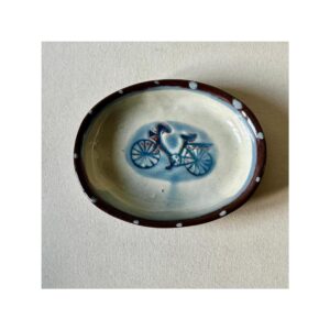 Small Oval Dishes “Blue Bike”