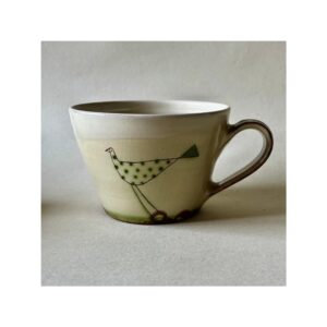 Bucket Cup “Green Spotty Bird”
