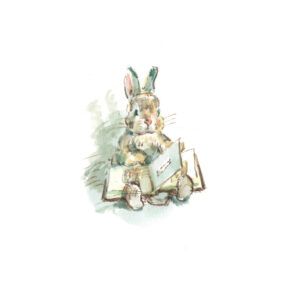 PRE-ORDER NEW Print “Small Bunny Reading”