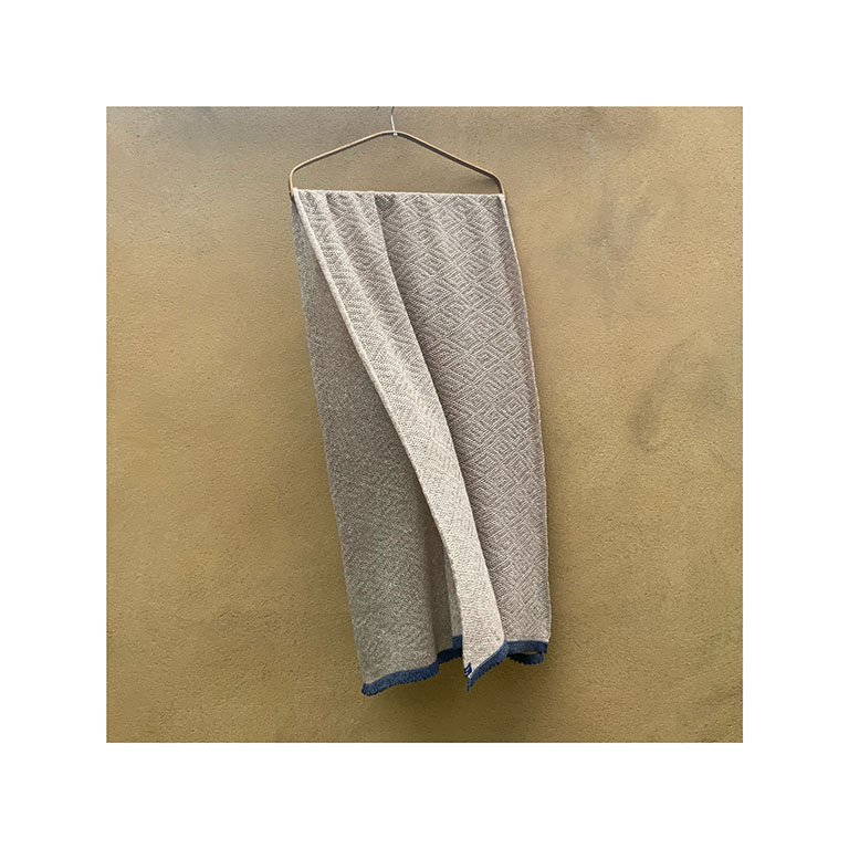 NEW Textured Cashmere + Linen Scarf “Dark Natural + Selvedge” - Image 3