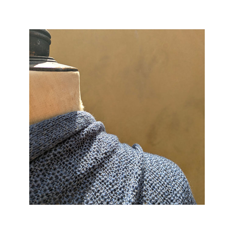 NEW Textured Cashmere + Linen Scarf “Selvedge + Dark Natural” - Image 3