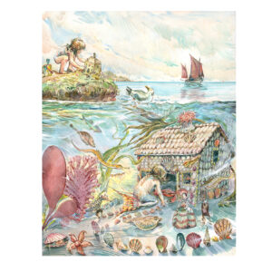 PRE-ORDER NEW PRINT “Little Mermaid’s Underwater Shell House”