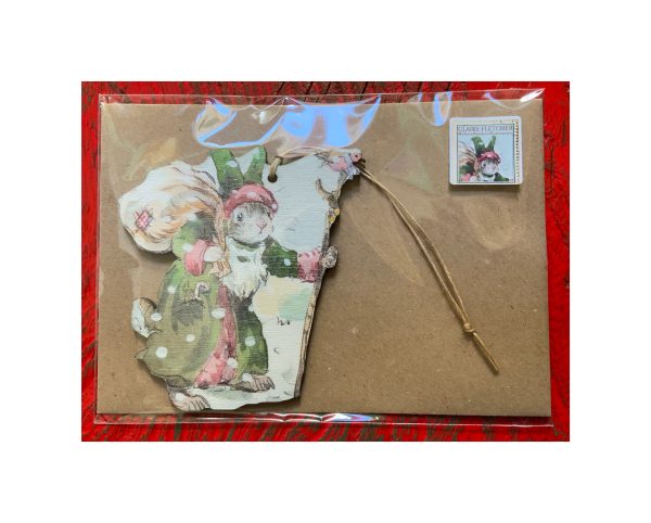 Wooden Decoration “Father Christmas Rabbit” - Image 2