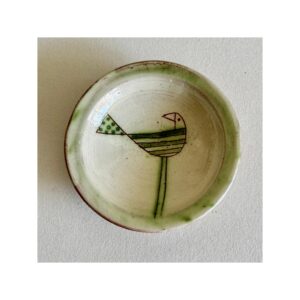 Tiny Wee Dish “Green Stripey Bird”