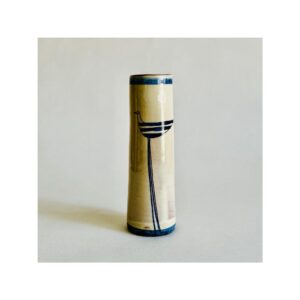 Medium Vase “Blue Stripey Bird”