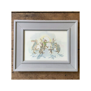 Framed Original Watercolour “Elf and Friends dancing in the Moonlight”