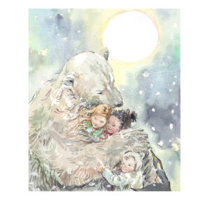 PRE-ORDER Print “Bear Hug with three Children”