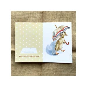 PRE-ORDER Cut-out card “Duck with Umbrella”