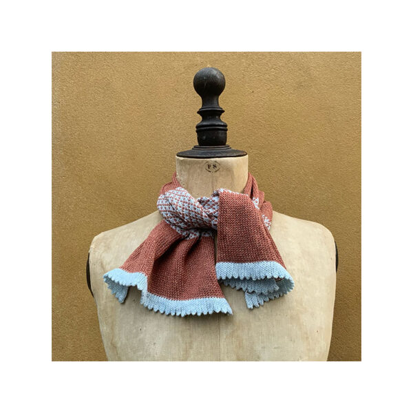 Necktie in Cashmere + Linen “Reed + Devil’s Bit”