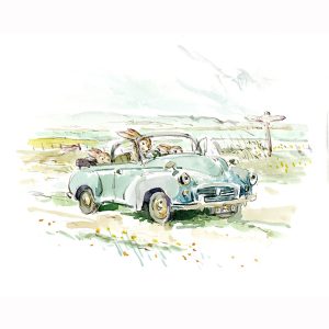 PRE-ORDER Print “Rabbits and Kits driving”
