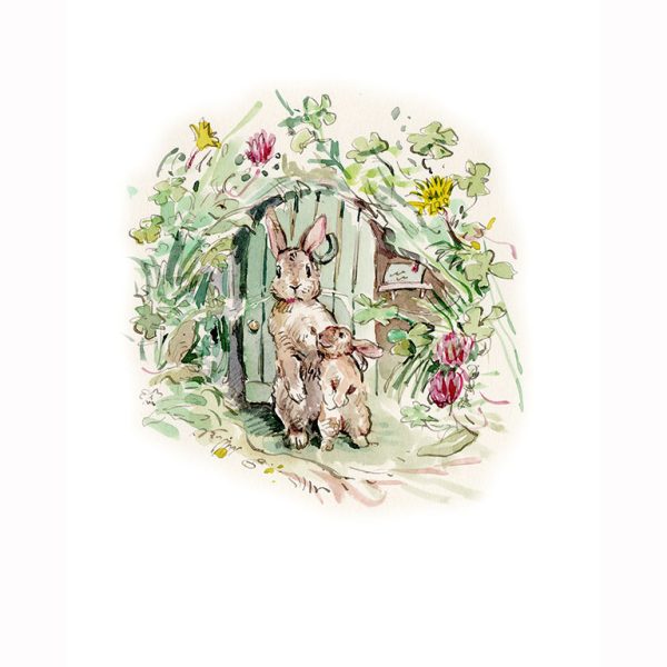 PRE-ORDER Print “Rabbits in Green Doorway”