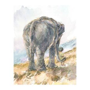 PRINT Bateman’s “Elephant and Mowgli”