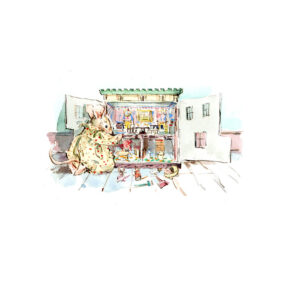 NEW PRE-ORDER PRINT “Mouse playing with Dolls House”