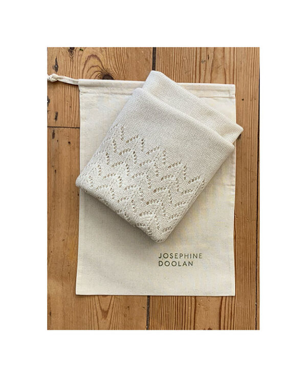 NEW Odyssey Cashmere + Cotton Lace Scarf “Chantilly” - Image 4